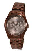Porsamo Bleu Vince Luxury Diamond Men's Stainless Steel Watch, Brown 751BVIS