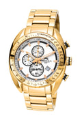 Porsamo Bleu Julien Luxury  Chronograph Men's Stainless Steel Watch, Gold, White, Black 274AJUS
