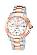 Porsamo Bleu Harper Luxury Chronograph Women's Stainless Steel Watch, Silver, Rose 523BHAS