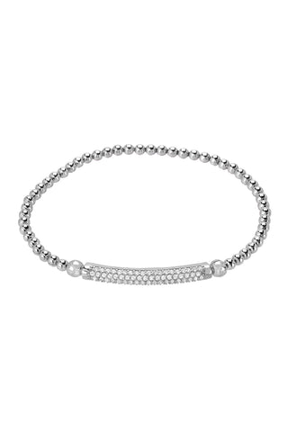 Stretch bead bracelet with topaz 507BS