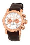 Porsamo Bleu Antonio Luxury Chronograph Men's Watch, Genuine Leather Band, Rose, Brown 611CANL