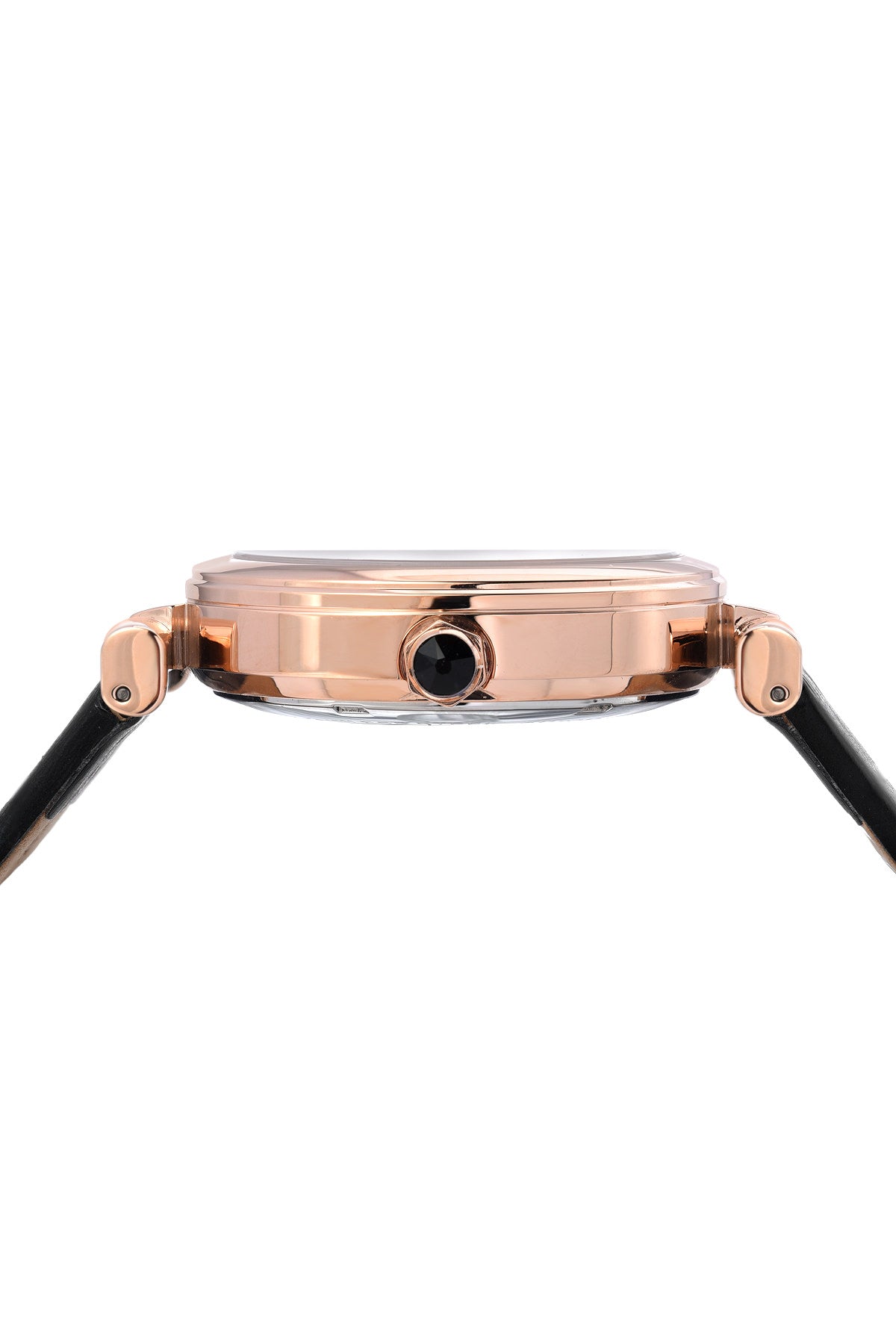 Porsamo Bleu Coco Luxury Automatic Women's Watch, Genuine Leather Band, Rose, Black 811CCOL