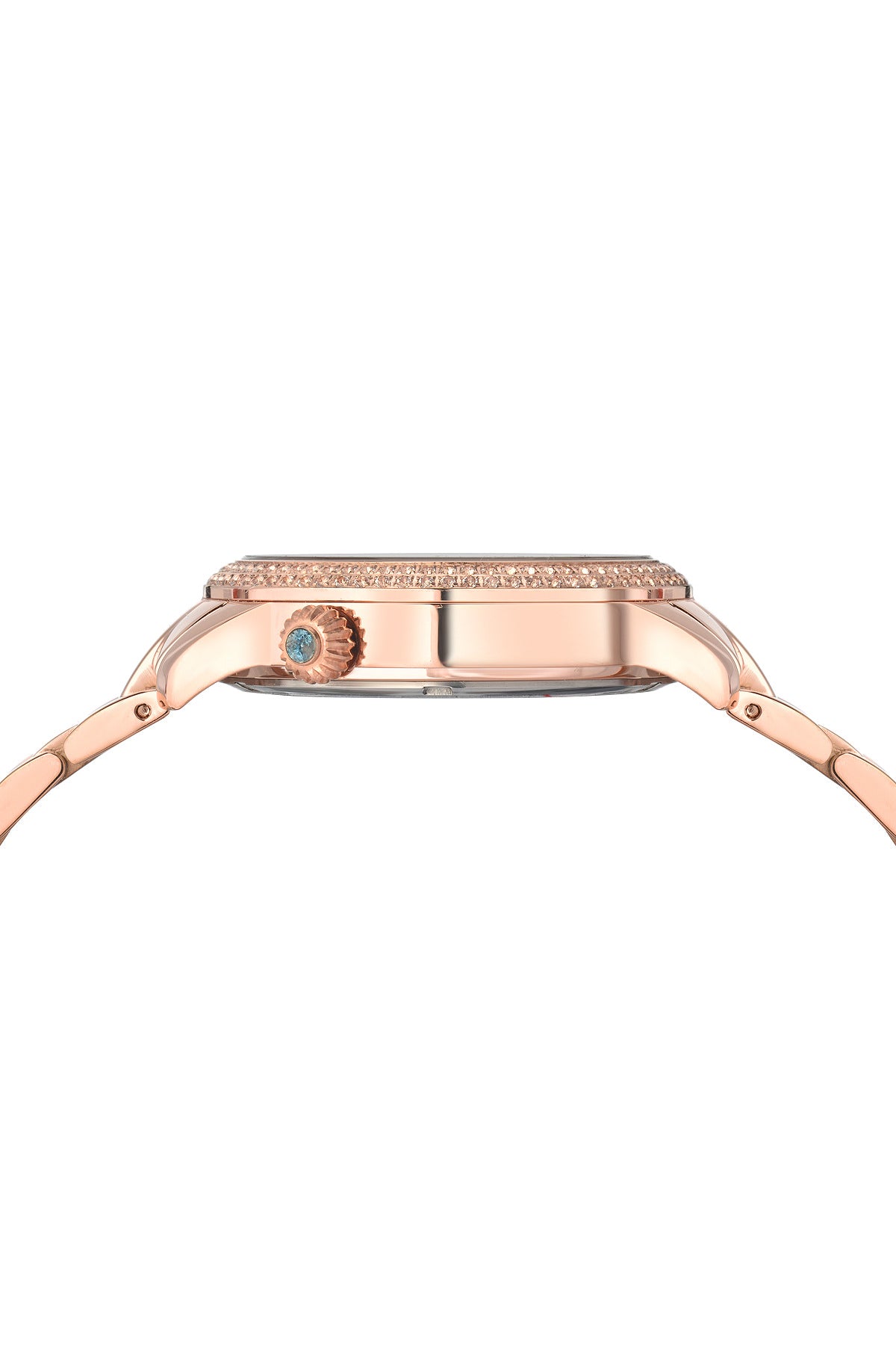 Porsamo Bleu Evelyn Luxury Topaz Women's Stainless Steel Watch, Rose, Black 762CEVS