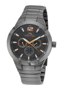 Porsamo Bleu Luca Luxury Men's Stainless Steel Watch, Grey, Black 531FLUS