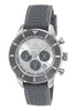 Porsamo Bleu Brandon luxury chronograph men's silicone strap watch, silver, grey 1013CBRR