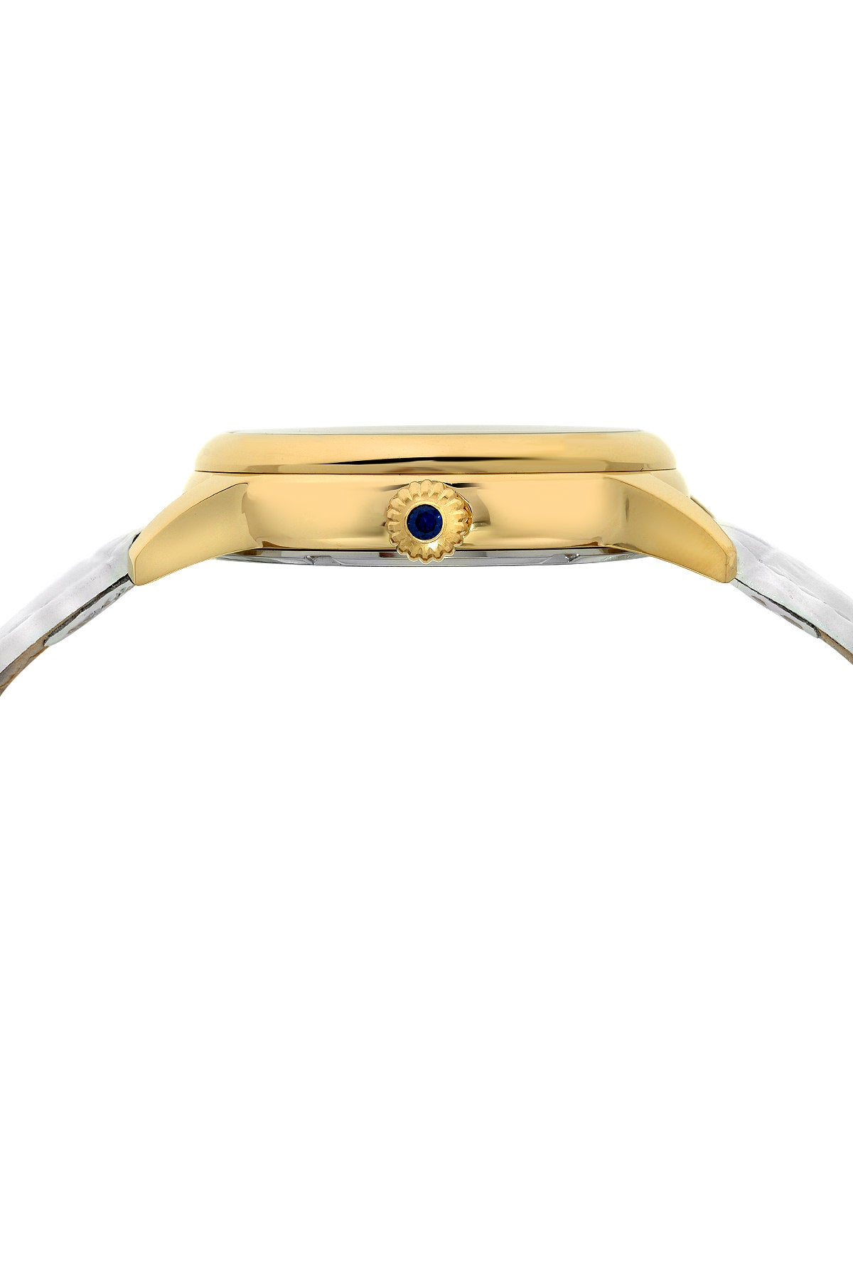 Porsamo Bleu Gemma Luxury Diamond Women's Watch, Genuine Leather Band, Gold, White, Lapis Lazuli 732BGEL