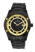 Porsamo Bleu Tokyo Luxury Automatic Men's Stainless Steel Watch, Gold, Black 174ATOS
