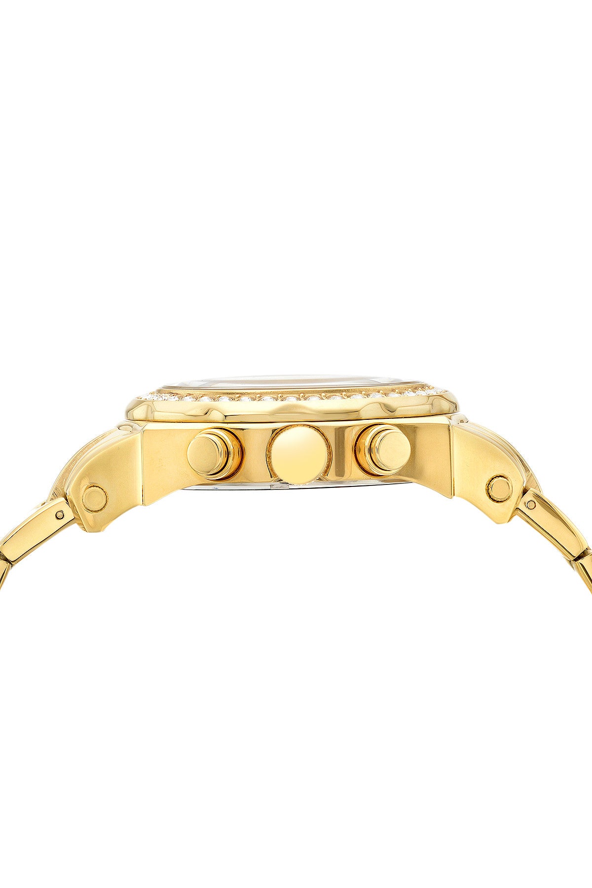 Porsamo Bleu Milan Crystal Luxury Women's Stainless Steel Watch, Swarovski® Crystals, Gold, Blue, 037FMCS