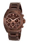 Porsamo Bleu Alex Luxury Men's Stainless Steel Watch, Brown 291DALS