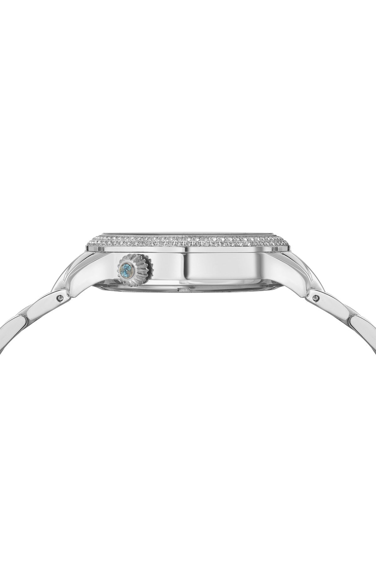 Porsamo Bleu Evelyn Luxury Topaz Women's Stainless Steel Watch, Silver, Black 762AEVS