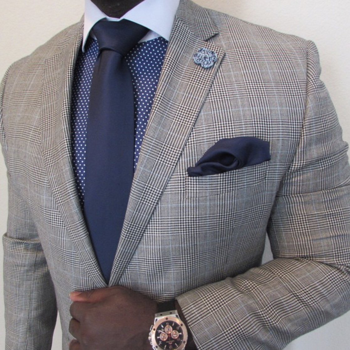 Porsamo Bleu Marcus luxury chronograph men's watch, silicone strap, rose, silver, black 651DMAR