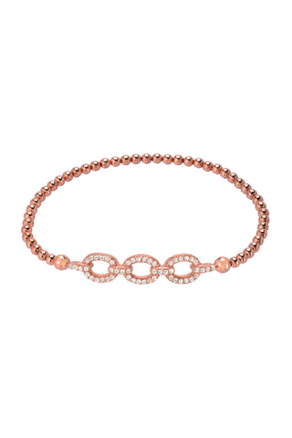 Stretch bead bracelet with topaz 506BR