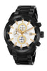 Porsamo Bleu Enzo luxury chronograph men's stainless steel watch, black 451DENS