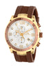 Porsamo Bleu Ethan luxury chronograph men's watch, silicone strap, rose, gold, brown 411BETR