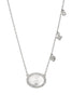 Asymetrical topaz necklace 525NS