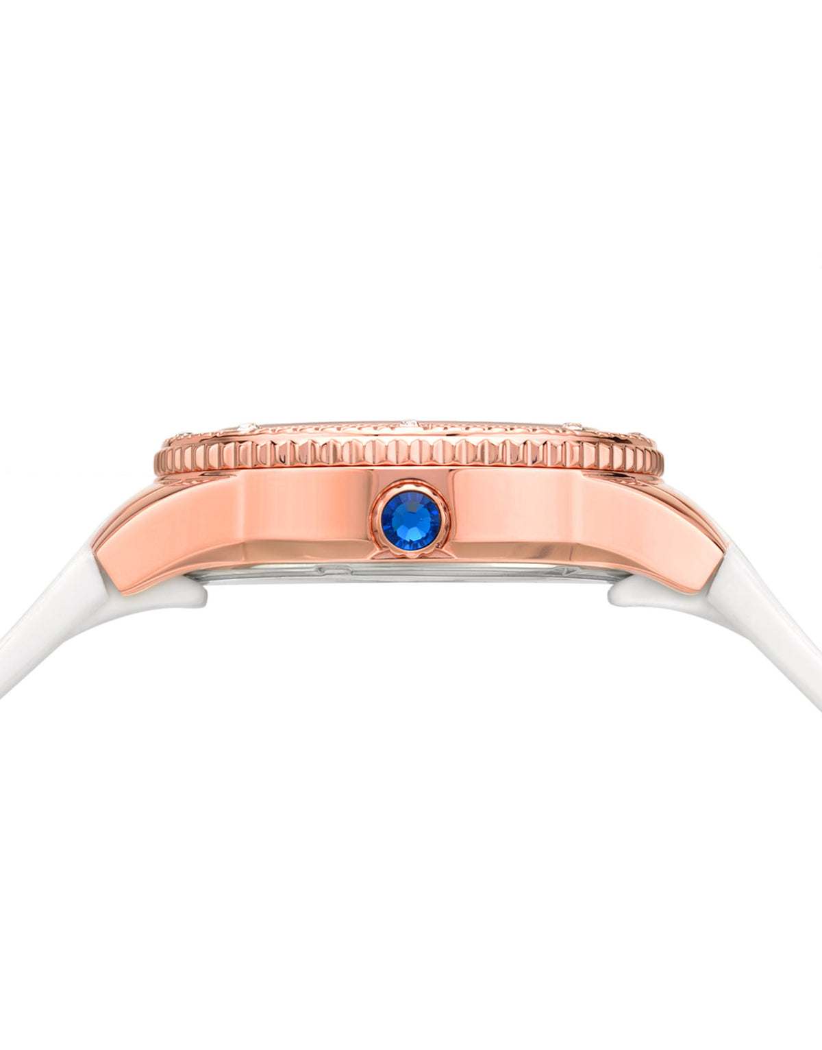 Porsamo Bleu Linda Luxury Women's Watch, Silicone Strap, Rose, White 491CLIR
