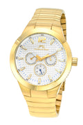 Porsamo Bleu Luca Luxury Men's Stainless Steel Watch, Gold, White 531BLUS