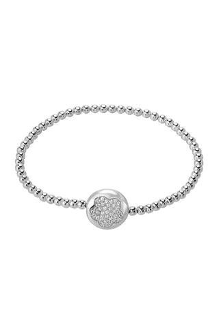 Stretch bead bracelet with topaz 509BS