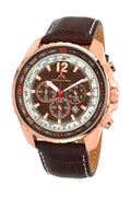 Porsamo Bleu Martin Luxury  Chronograph Men's Watch, Genuine Leather Band, Rose, Brown 351AMAL