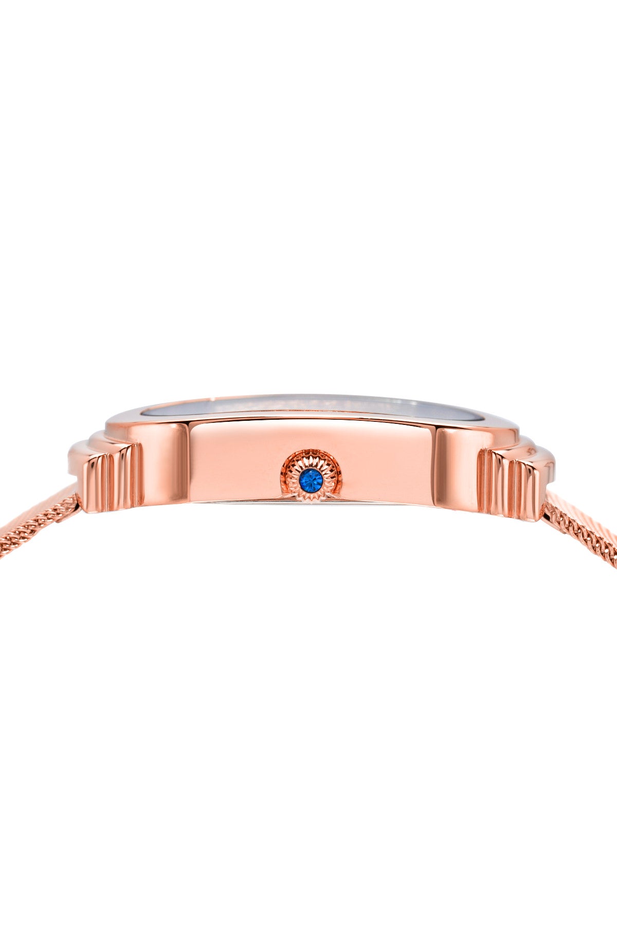 Porsamo Bleu Camille Luxury Women's Stainless Steel Mesh Bracelet Watch, Rose, Black 971CCAS