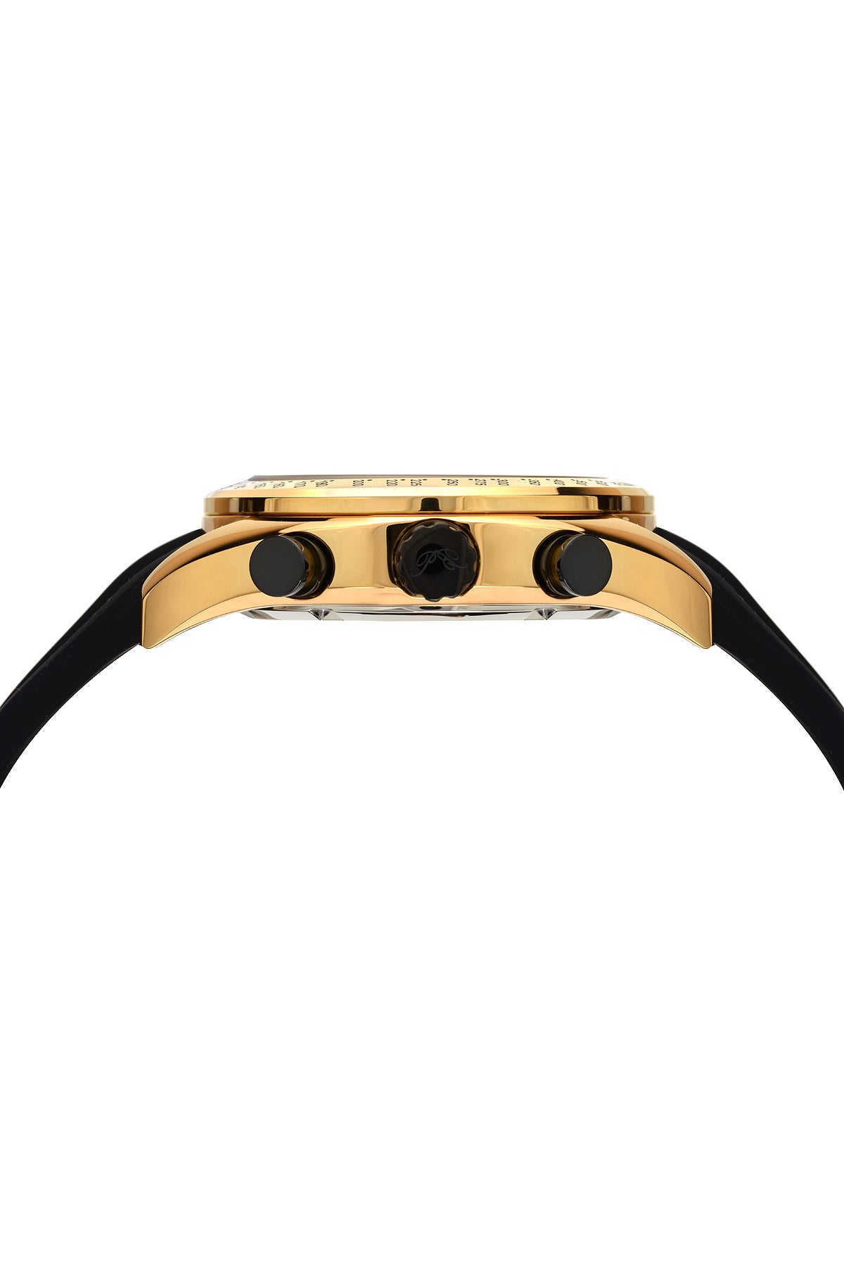 Porsamo Bleu Julien Luxury  Chronograph Men's Watch, Silicone Strap, Gold, Black 275BJUS