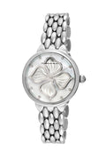 Porsamo Bleu Blair Luxury Diamond Women's Stainless Steel Watch, Silver, White 711ABLS