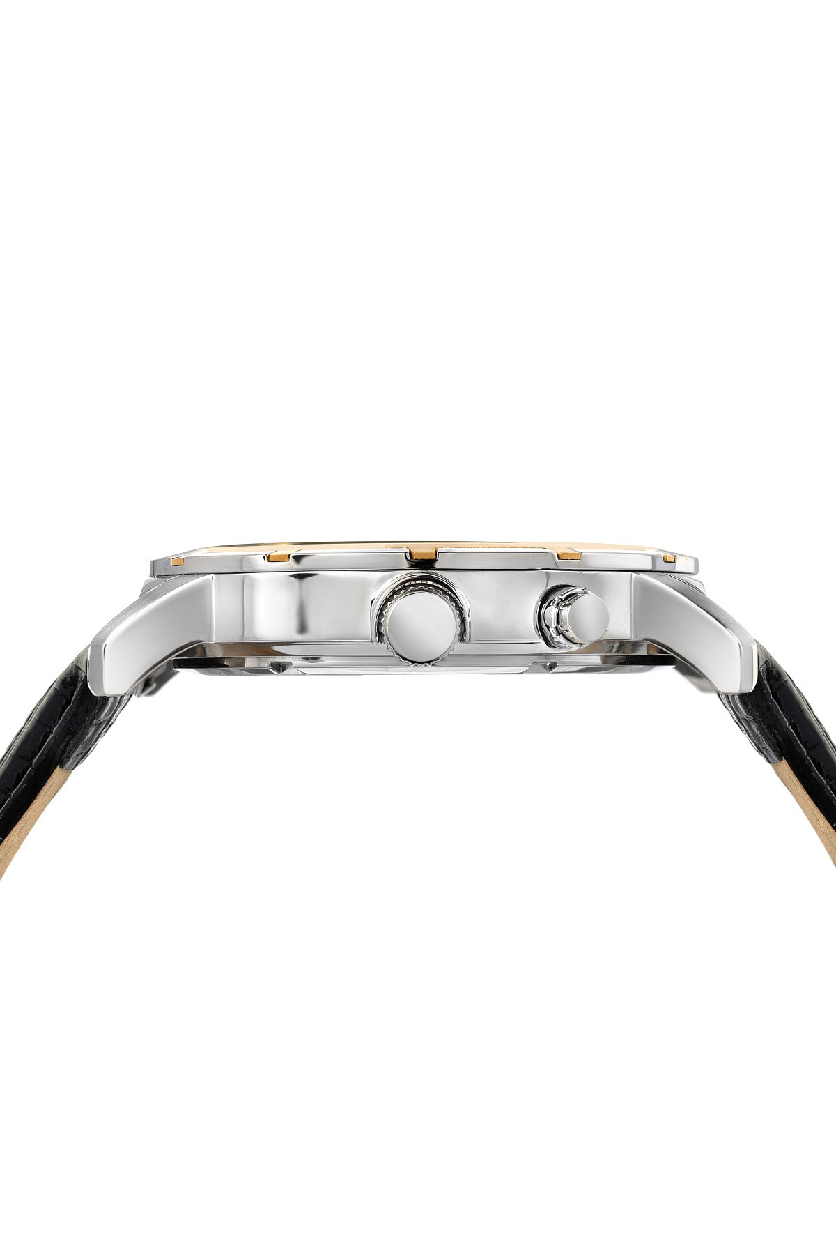 Porsamo Bleu NYC Moon Luxury Men's Watch, Genuine Leather Band, Gold, Silver, Black 057DNYL