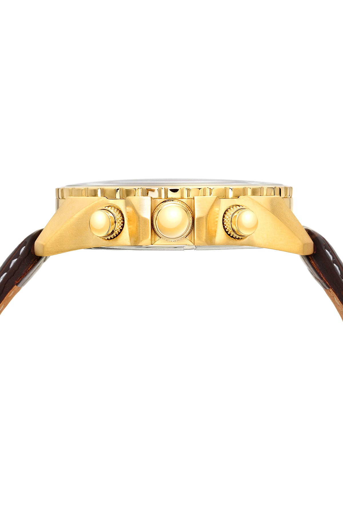 Porsamo Bleu Martin Luxury  Chronograph Men's Watch, Genuine Leather Band, Gold, Brown 351BMAL