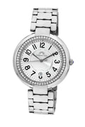 Porsamo Bleu Sofia Luxury Women's Stainless Steel Watch, Silver, White 951ASOS