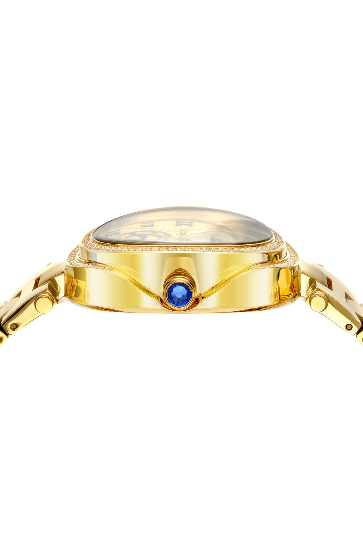 Porsamo Bleu South Sea Crystal luxury women's stainless steel watch, gold 104CSSC
