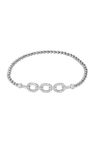 Stretch bead bracelet with topaz 506BS