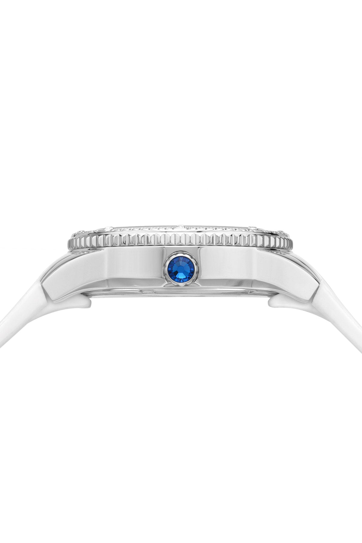 Porsamo Bleu Linda luxury women's watch, silicone strap, silver, white 491ALIR