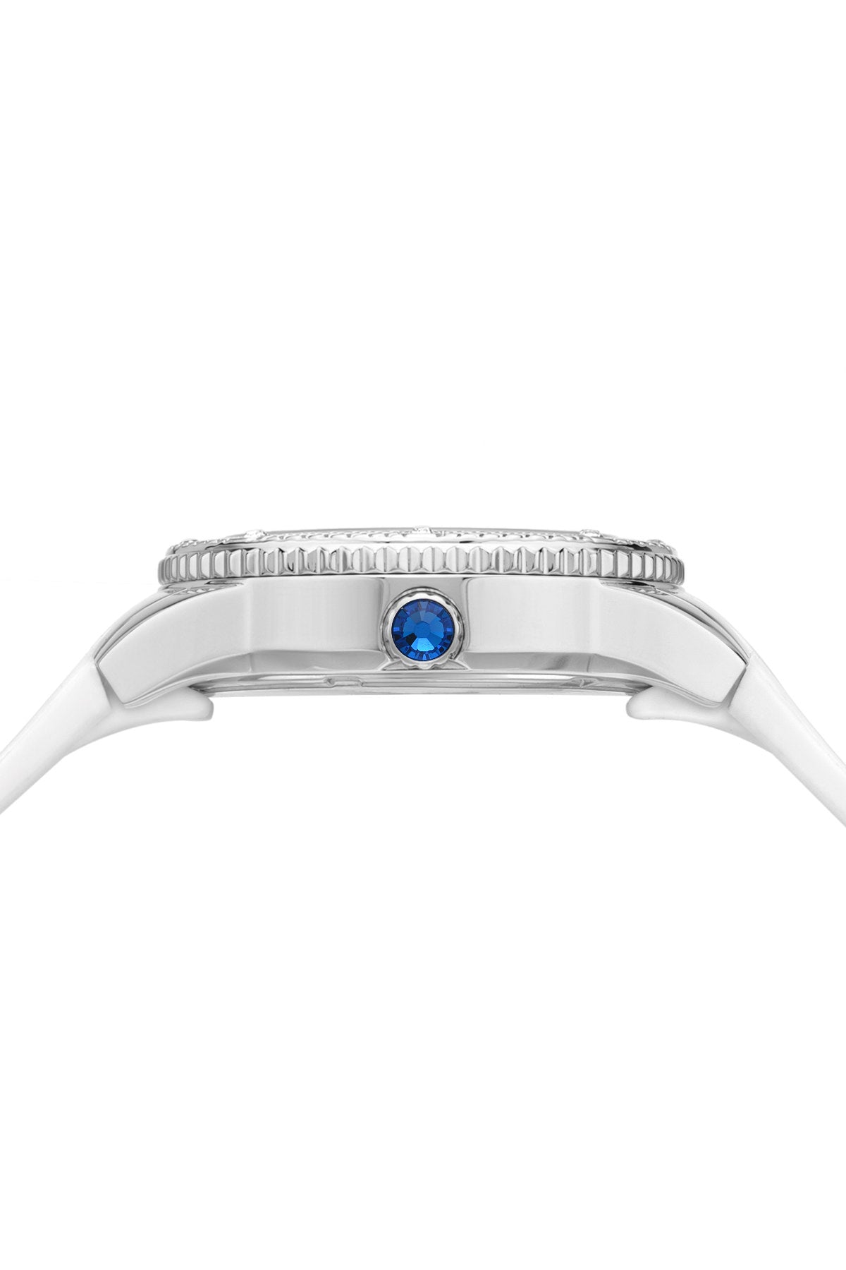 Porsamo Bleu Linda Luxury Women's Watch, Silicone Strap, Silver, White 491ALIR