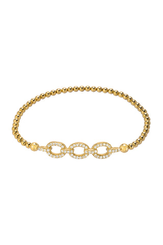 Stretch bead bracelet with topaz 506BG