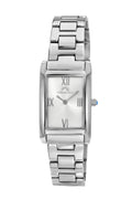 Porsamo Bleu Karla Luxury Womens Stainless Steel Watch Interchangeable Bands, Silver, Black 961AKAS