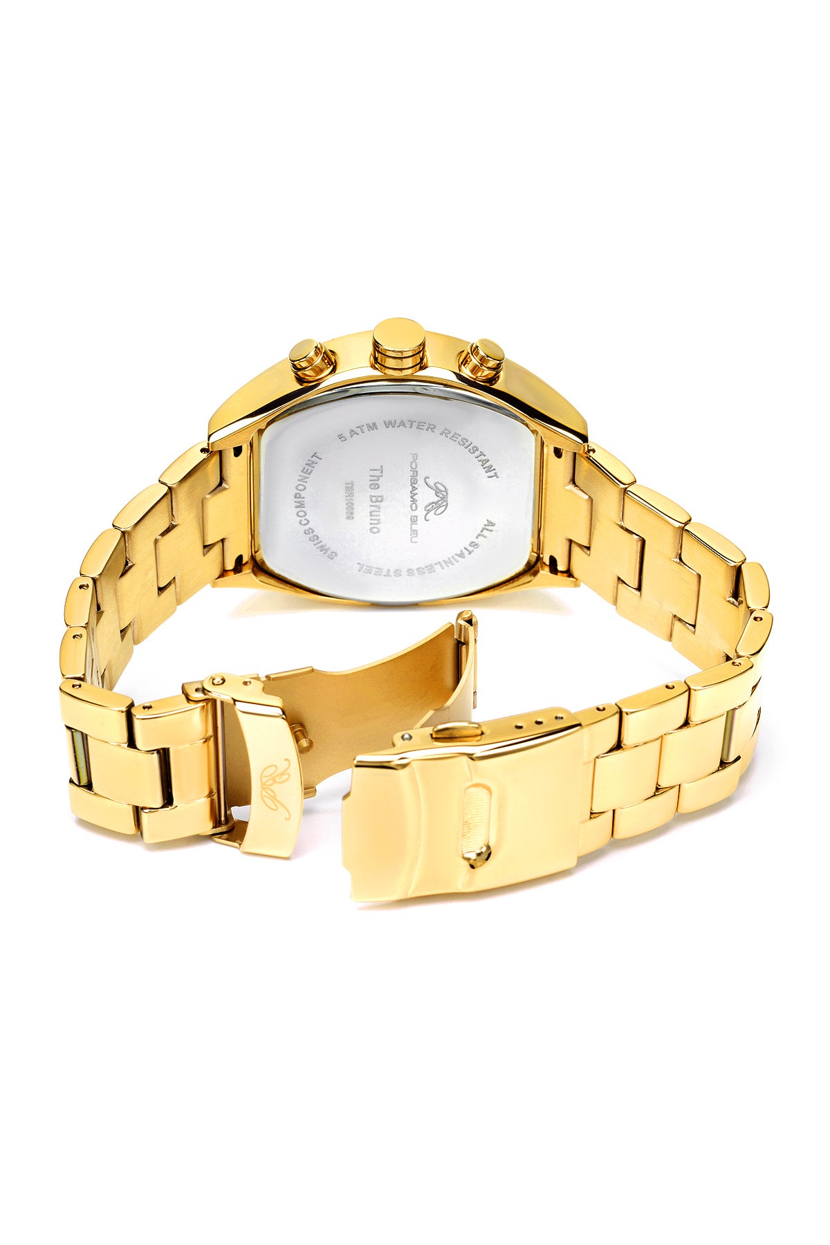 Porsamo Bleu Bruno Luxury Men's Stainless Steel Watch, Gold 202BBRS