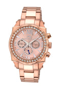 Porsamo Bleu Milan Crystal Luxury Women's Stainless Steel Watch, Swarovski® Crystals, Rose, 038BMCS