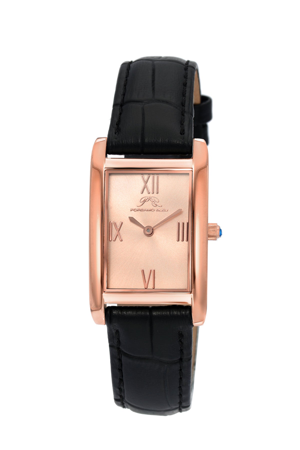 Porsamo Bleu Karla Luxury Women's Stainless Steel Watch, Interchangeable Bands, Rose 961CKAS