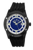 Porsamo Bleu Tokyo luxury Automatic men's watch, silicone strap, silver, black 172ATOR