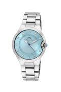 Porsamo Bleu Emilia Luxury Diamond Women's Stainless Steel Watch, Silver, Blue 822CEMS