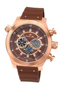 Porsamo Bleu Sydney Luxury Men's Watch, Silicone Strap, Rose, Brown 165ASYR