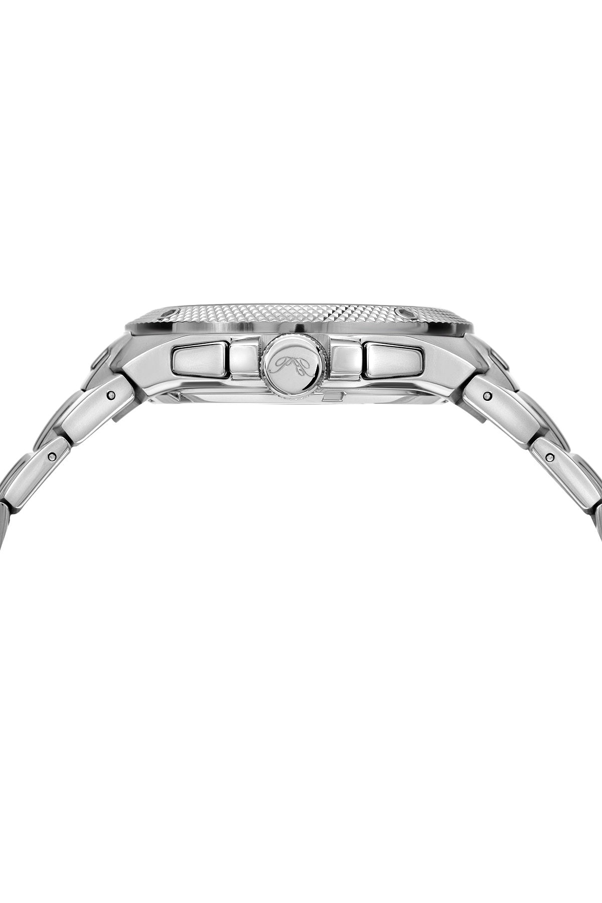 Porsamo Bleu Pierre Luxury Chronograph Men's Stainless Steel Watch, Silver, White 251APIS