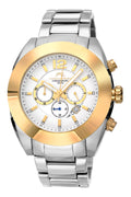 Porsamo Bleu Pascal Luxury Chronograph Men's Stainless Steel Watch, Silver, Gold 261BPAS