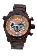 Porsamo Bleu Sydney Luxury Men's Stainless Steel Watch, Brown 164BSYS