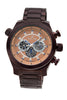 Porsamo Bleu Sydney luxury men's stainless steel watch, brown 164BSYS