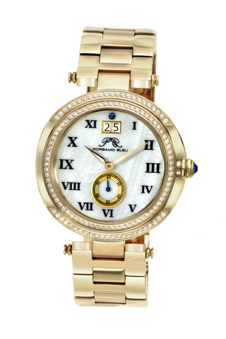 Porsamo Bleu South Sea Crystal Luxury Women's Stainless Steel Watch, Champagne 104BSSC