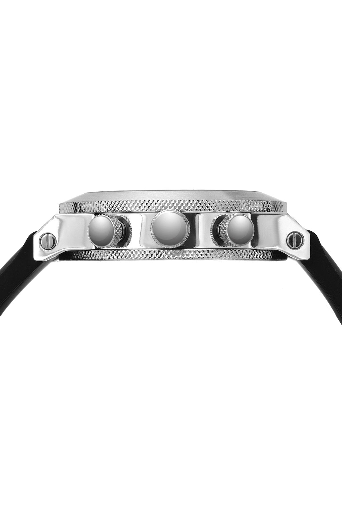 Porsamo Bleu Finley luxury chronograph men's watch, silicone strap, silver, black 401BFIR