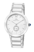 Porsamo Bleu Clarissa Luxury Women's Ceramic Watch, Silver, White 551ACLC