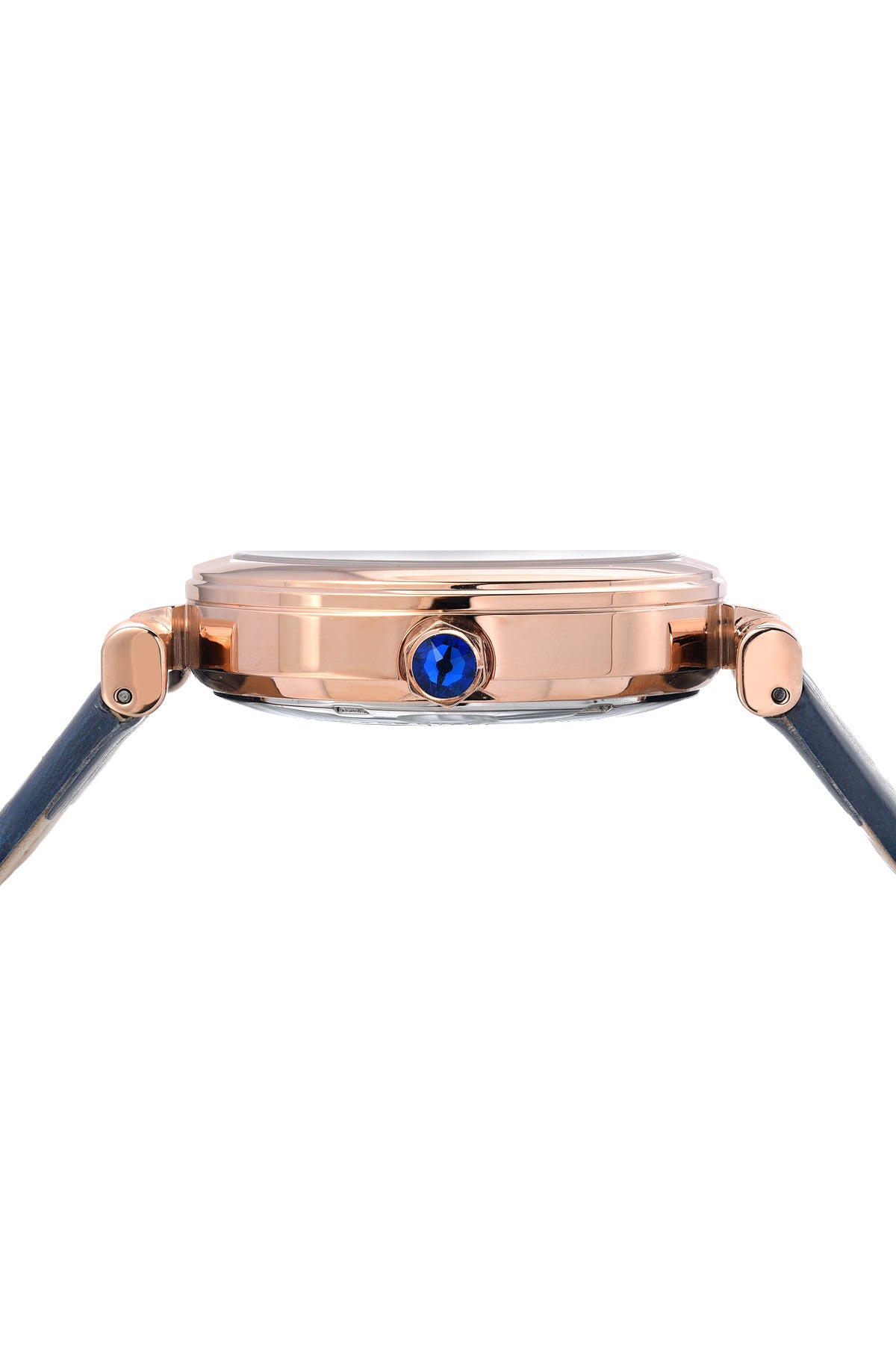 Porsamo Bleu Coco Luxury Automatic Women's Watch, Genuine Leather Band, Rose, Blue 812CCOL