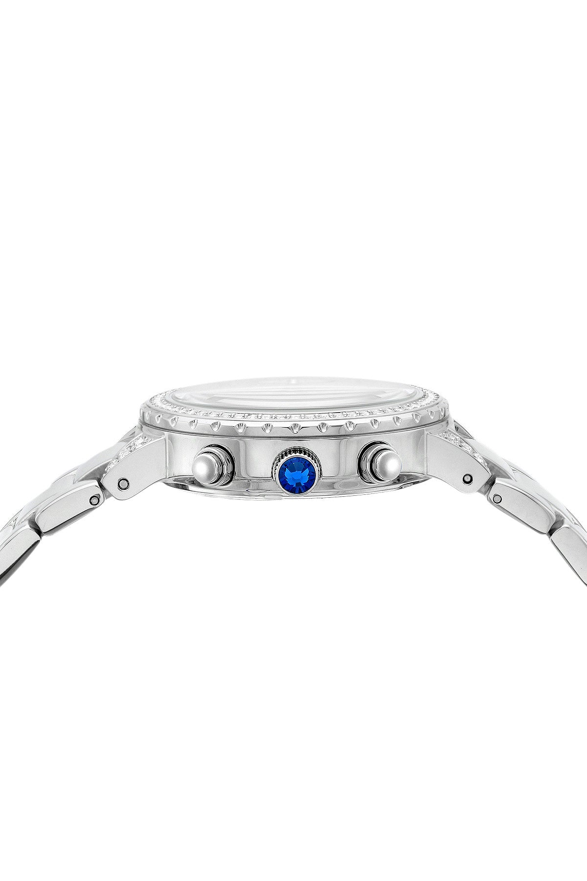 Porsamo Bleu Pilar Luxury Chronograph Women's Stainless Steel Watch, Silver, White 501APIS